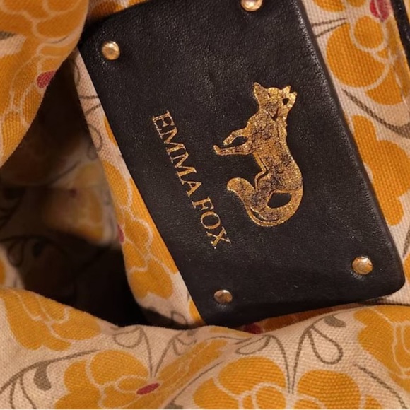 Emma Fox XL leather bag with zebra print inset zipper sides - Picture 2 of 7